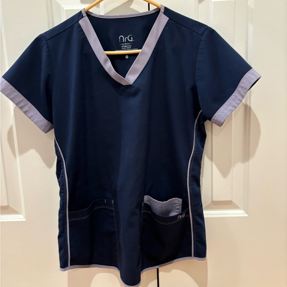 Navy scrub top